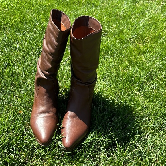 Basswood | Vintage Leather mahogany Slouch boot - Picture 3 of 6